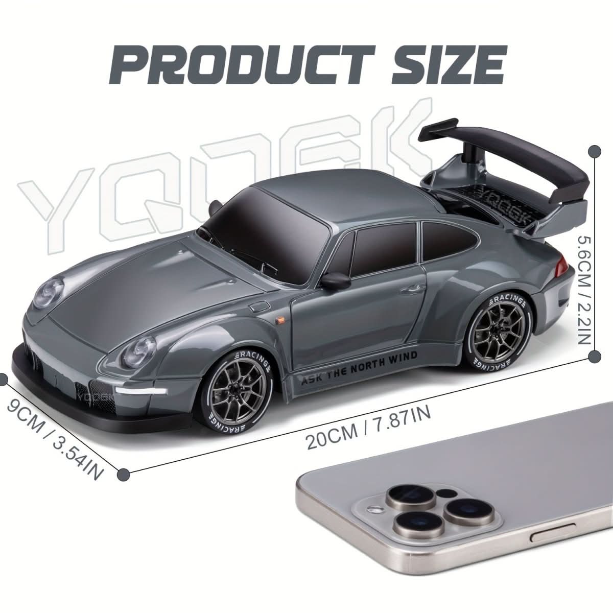 4WD RC Drift Car with LED Wheels and Remote Control