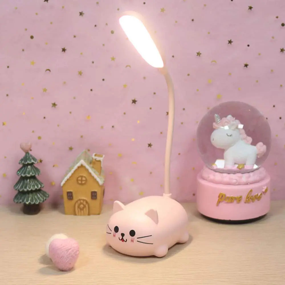 Mini USB Cat Lamp - Rechargeable LED Night Light with Gentle Glow