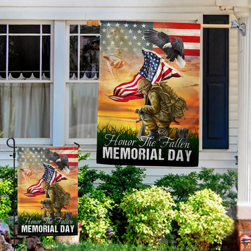 Double-Sided Memorial Day Veteran Flag
