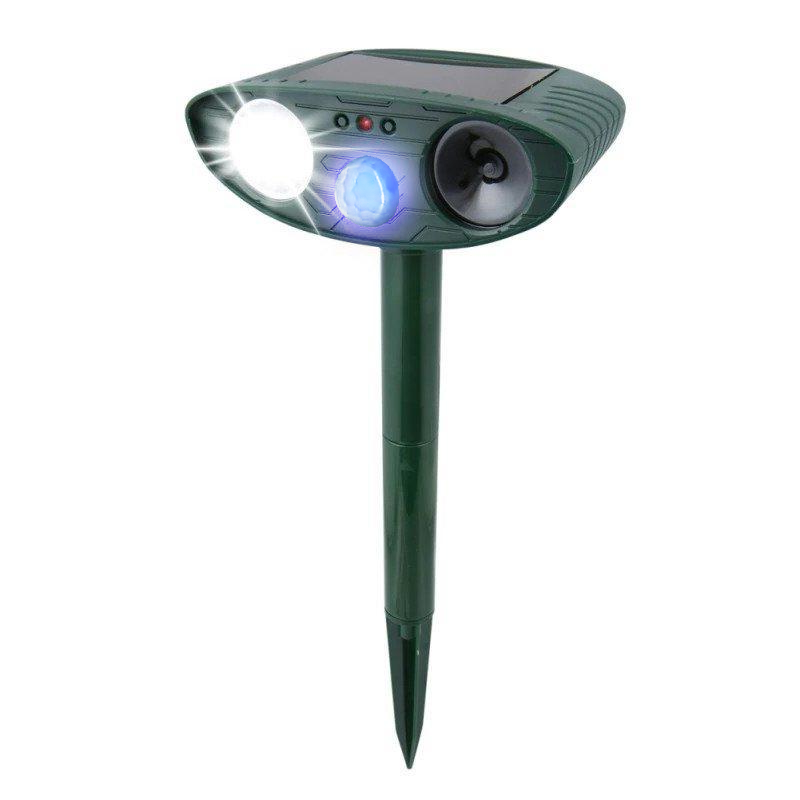 Solar Powered Ultrasonic Rabbit Repeller with Flashing Light