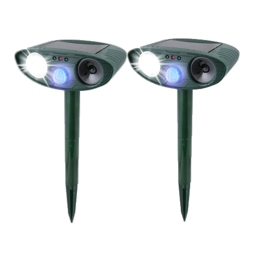 Solar Powered Ultrasonic Rabbit Repeller with Flashing Light