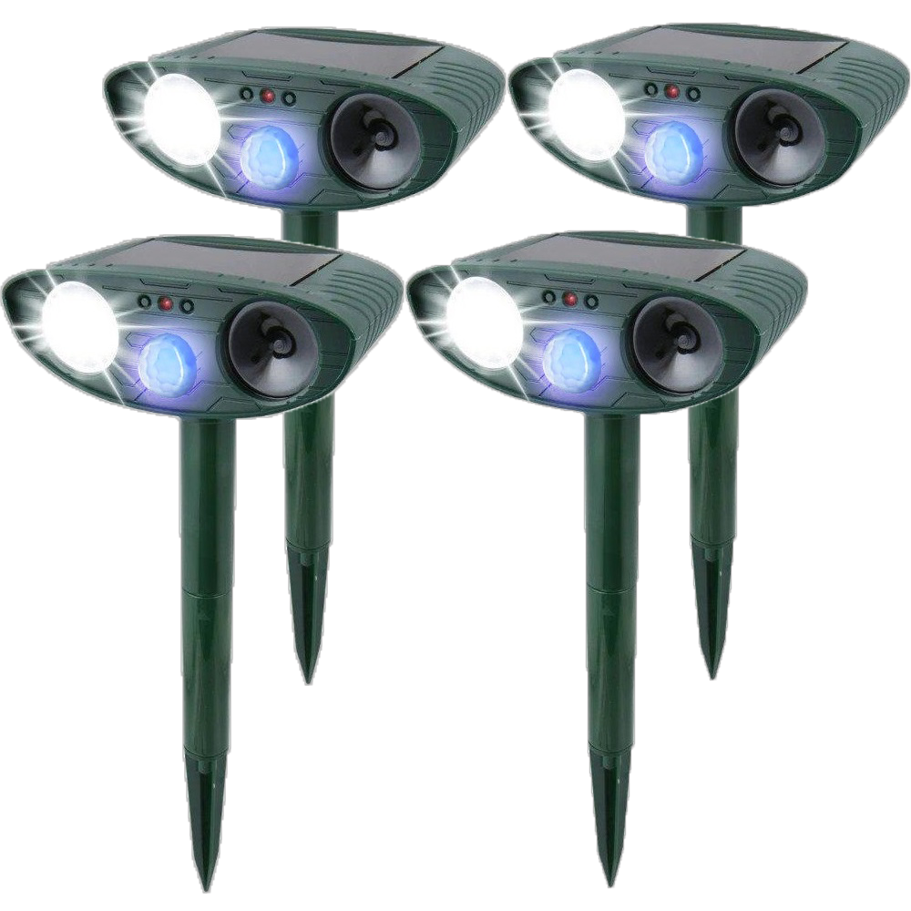 Solar Powered Ultrasonic Rabbit Repeller with Flashing Light