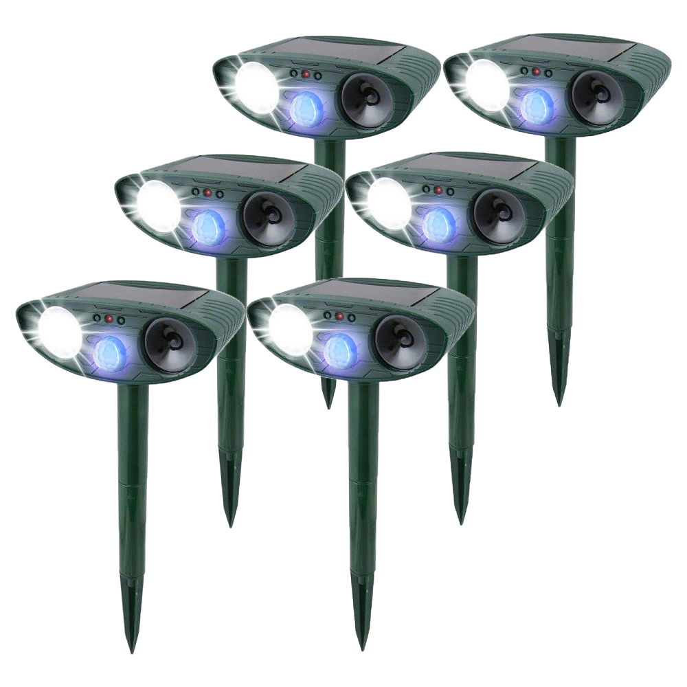 Solar Powered Ultrasonic Rabbit Repeller with Flashing Light