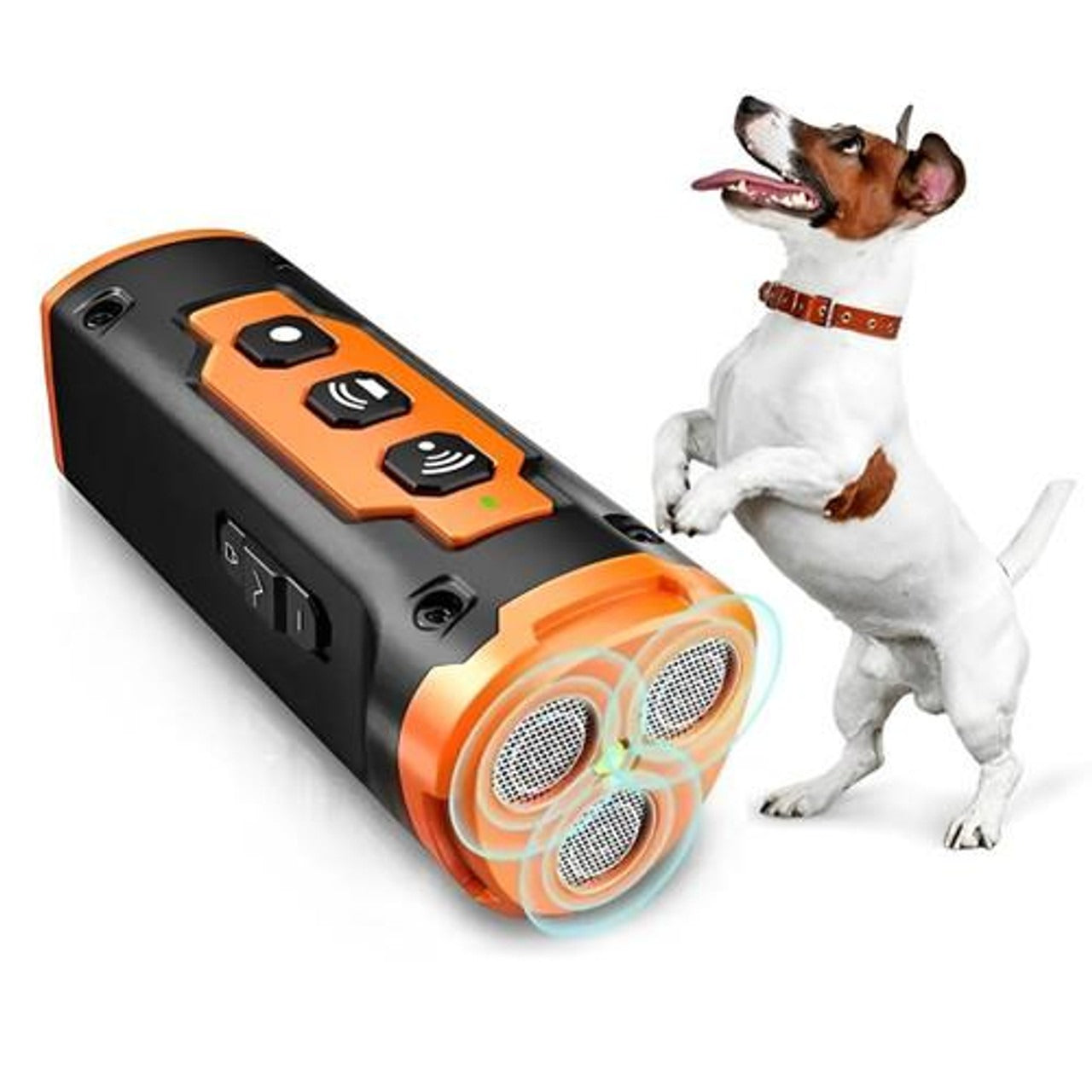 Ultrasonic Dog Anti-Bark Device - Portable Training Tool with 49 ft Range
