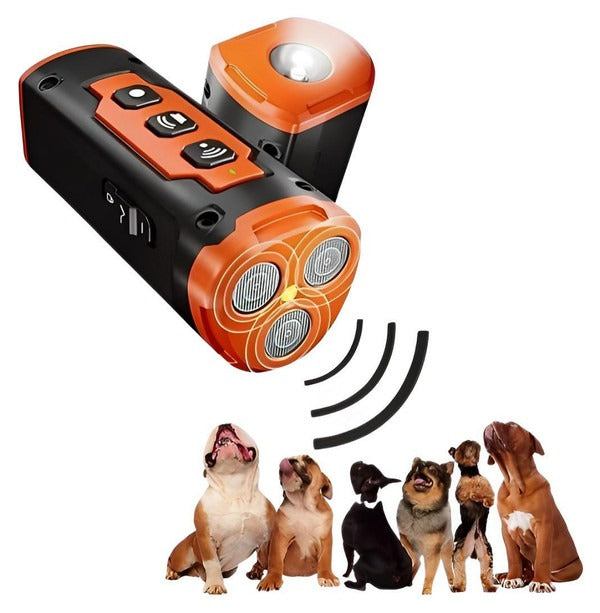 Ultrasonic Dog Anti-Bark Device - Portable Training Tool with 49 ft Range