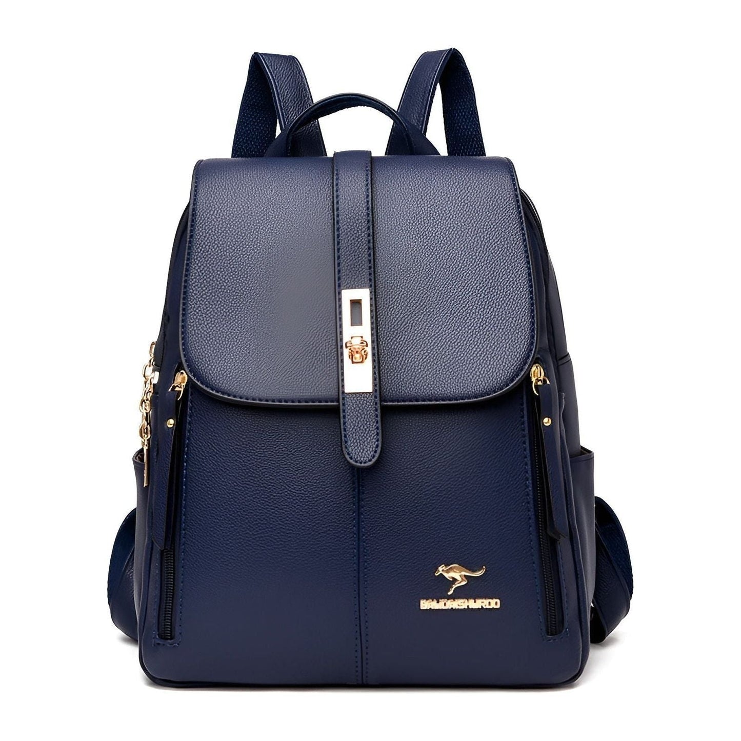 High-Quality Leather Women's Backpack with Adjustable Straps and Multiple Compartments