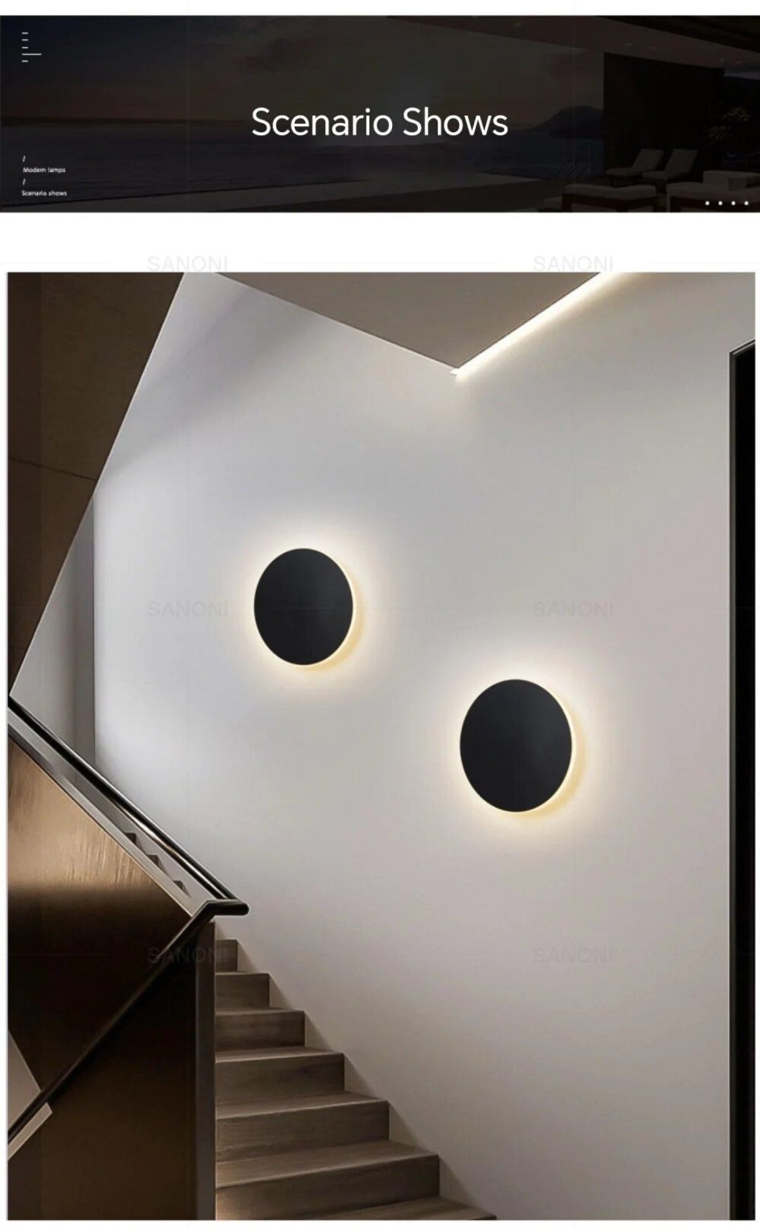 Round LED Wall Light - Modern Aluminum Design