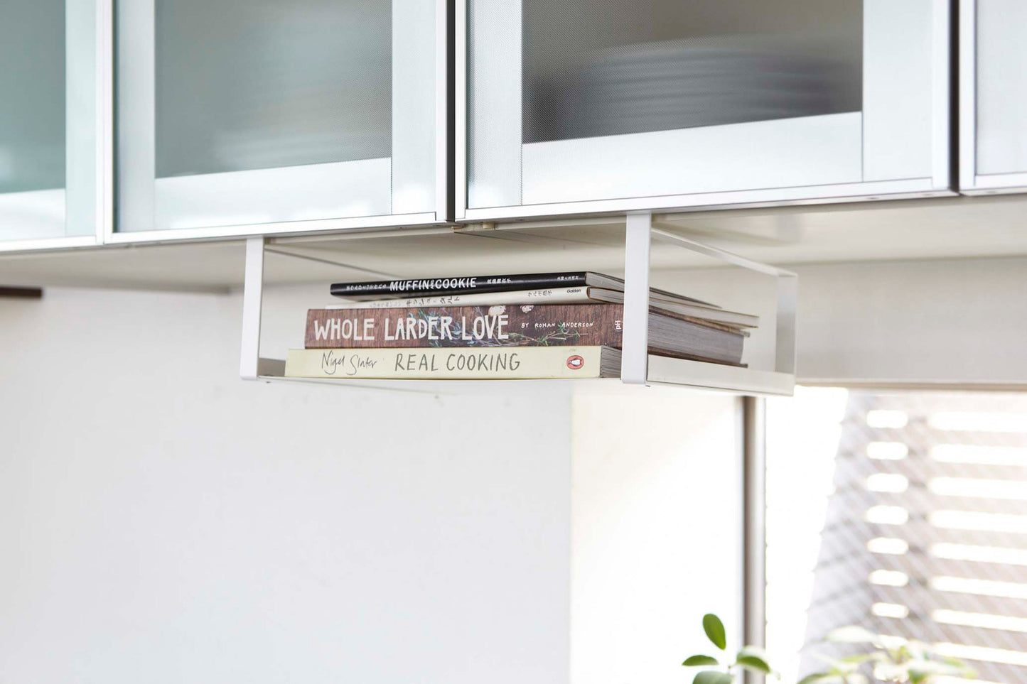 Under-Shelf Steel Organizer for Spices and Wraps