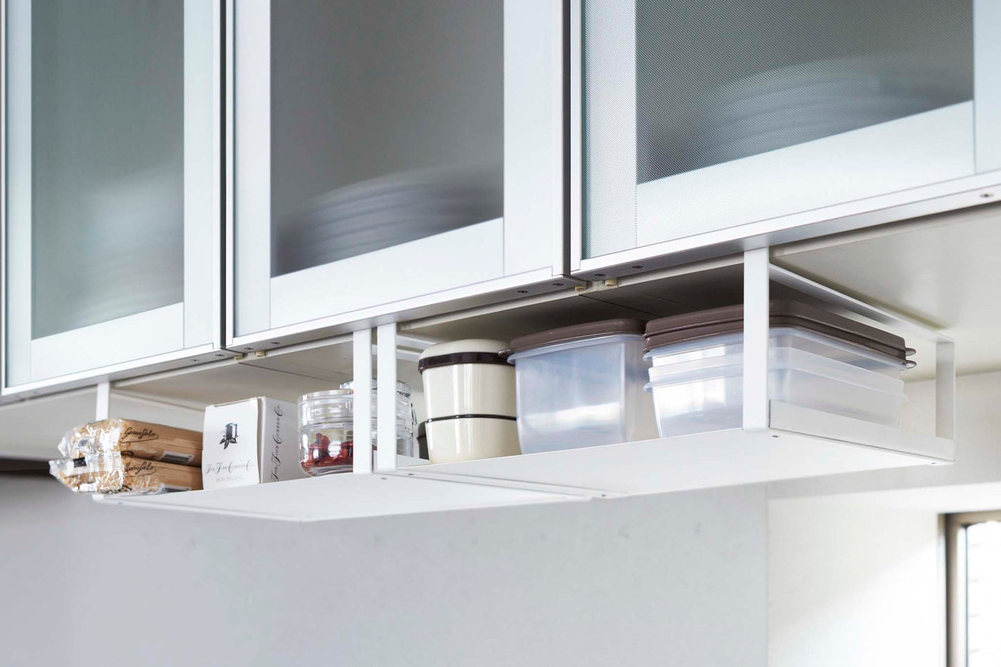 Under-Shelf Steel Organizer for Spices and Wraps