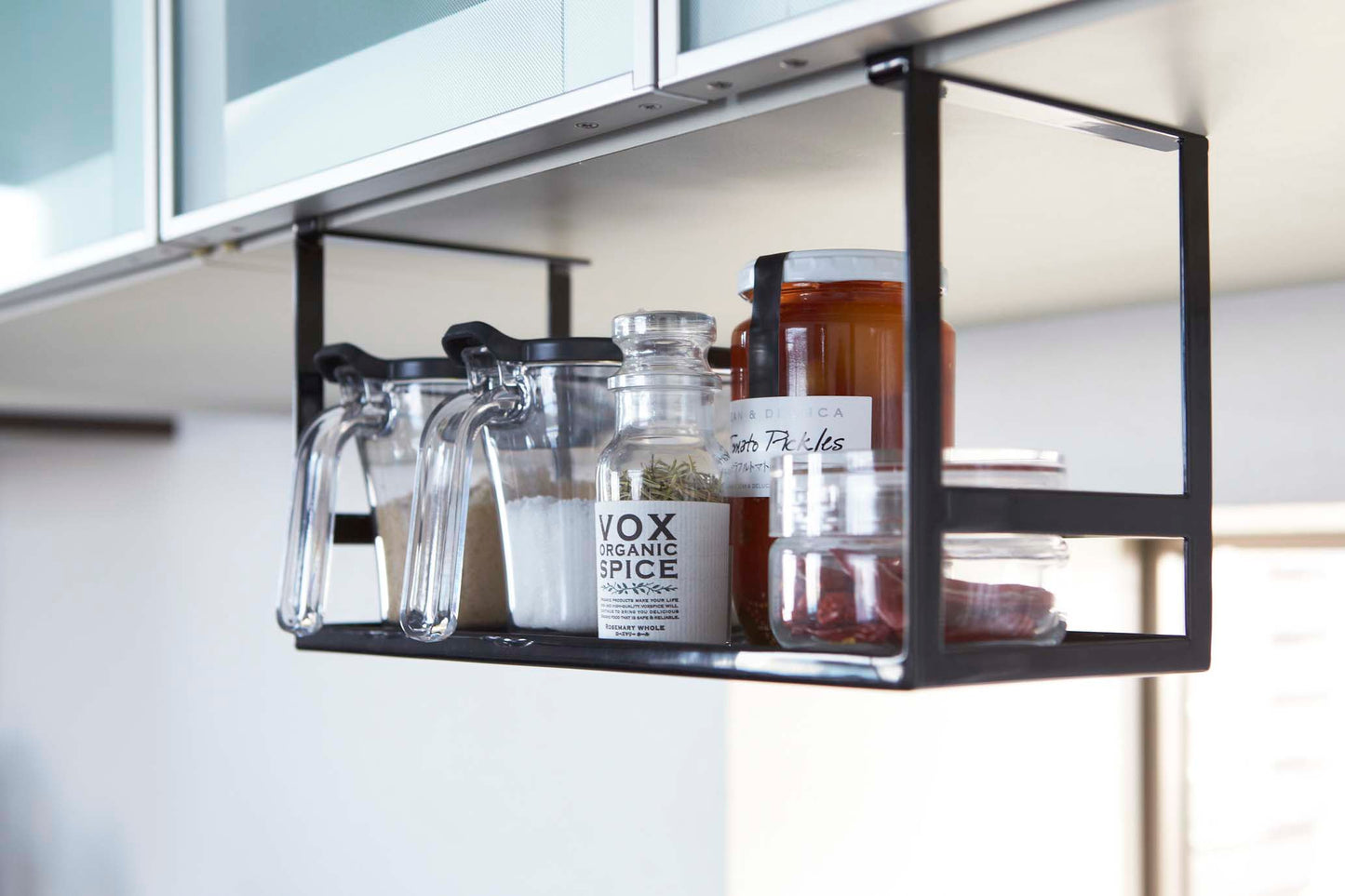 Under-Shelf Steel Organizer for Spices and Wraps