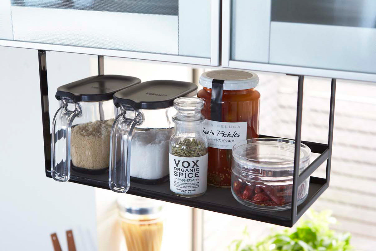 Under-Shelf Steel Organizer for Spices and Wraps