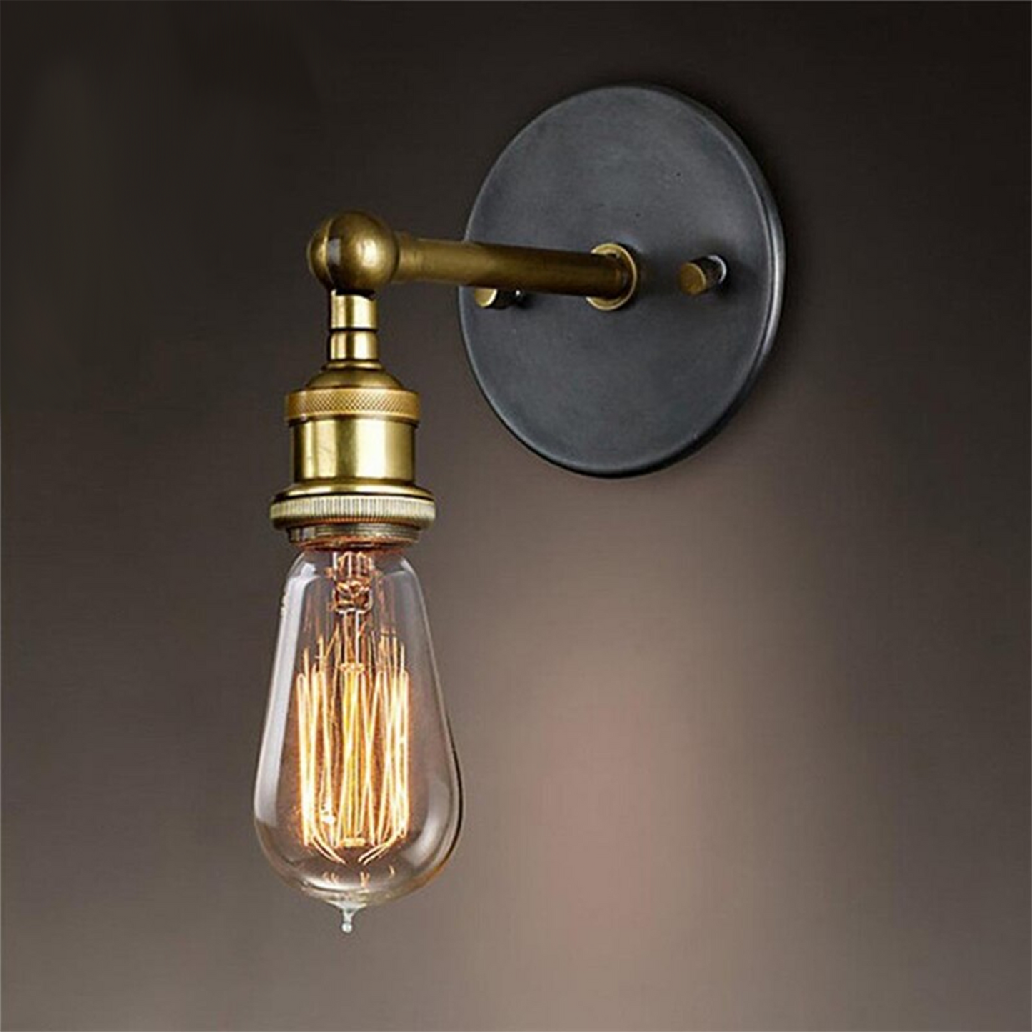 Modern Brass Wall Lamp with Rustic Design