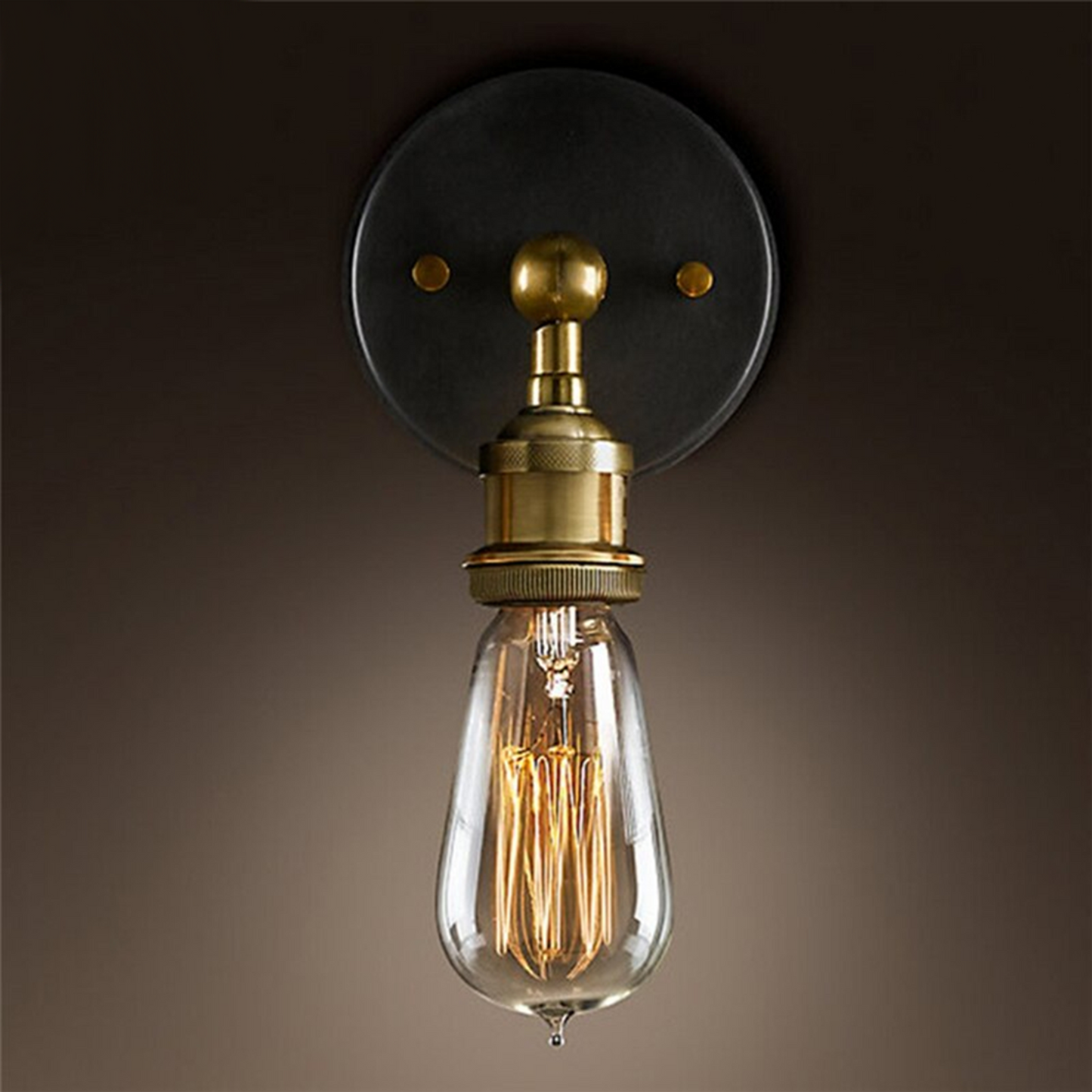 Modern Brass Wall Lamp with Rustic Design