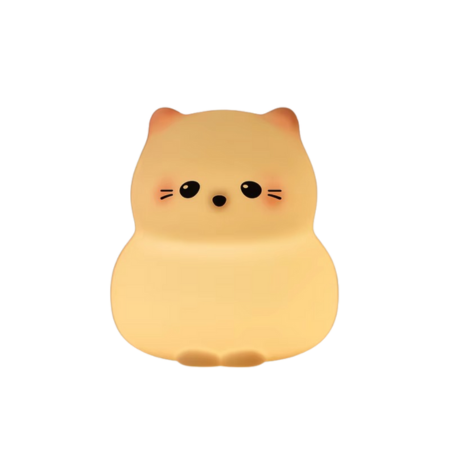 Rechargeable Silicone Cat Night Light with Touch Control