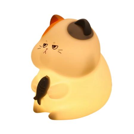 Rechargeable Silicone Cat Night Light with Touch Control