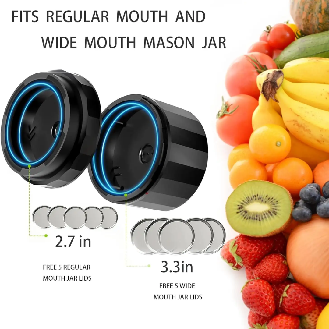 Electric Vacuum Sealer for Mason Jars - Quick Food Preservation