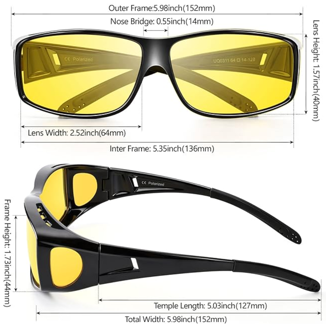 Polarized Night Driving Glasses with Anti-Glare Lenses