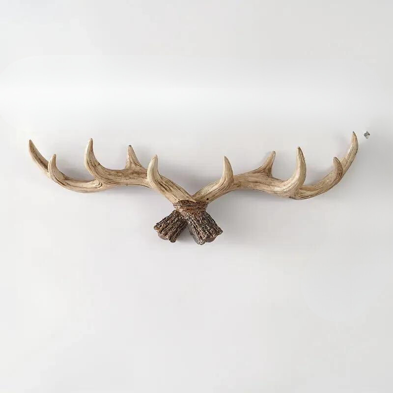 Antler-Shaped Wall Hanger with Rustic Design for Jackets and Accessories