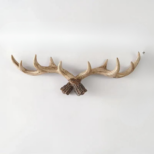 Antler-Shaped Wall Hanger with Rustic Design for Jackets and Accessories