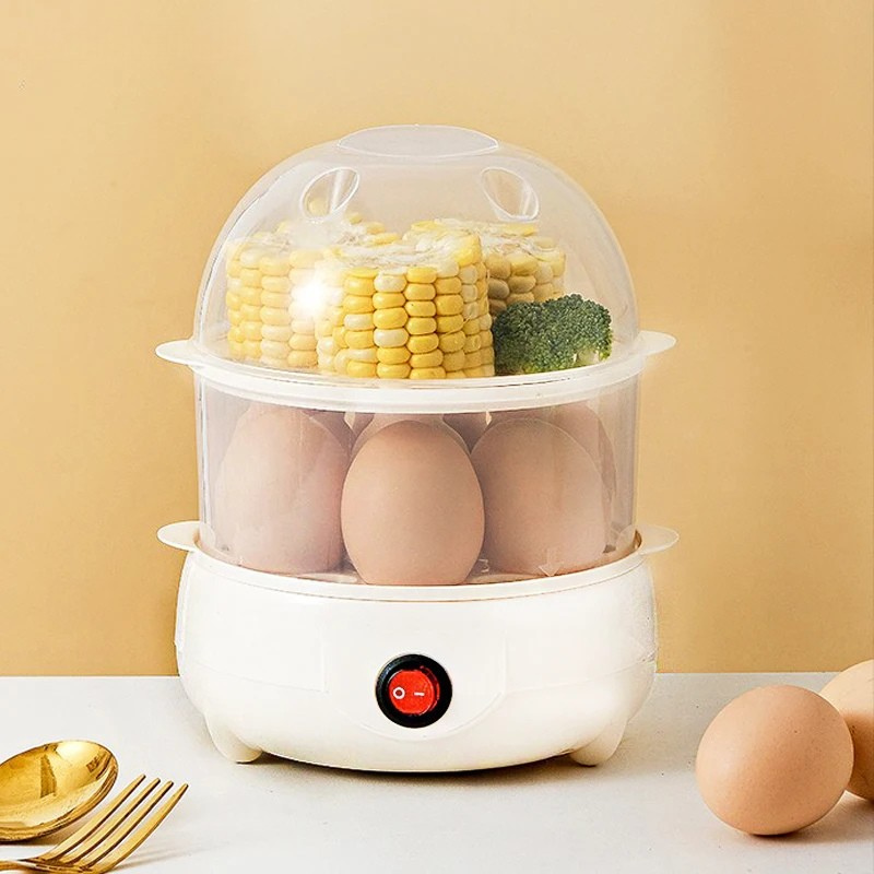 Double Layer Electric Egg Cooker and Steamer