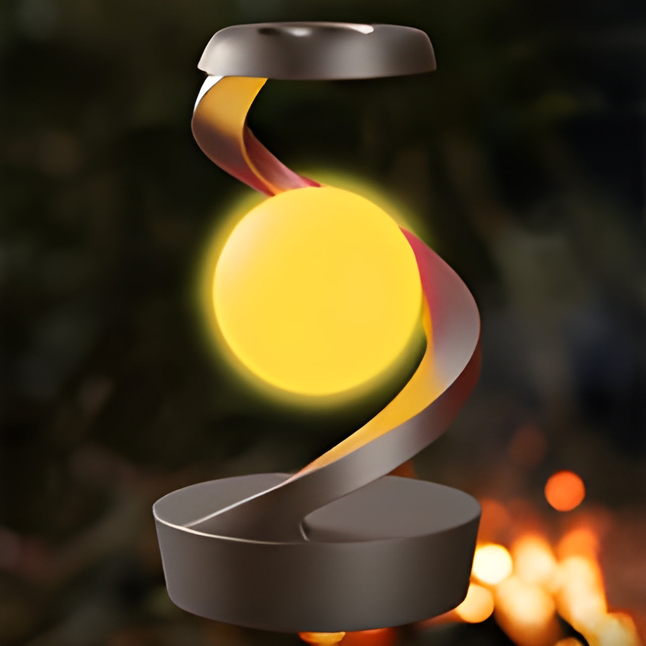 Rotating Floating Table Lamp with Wireless Charger