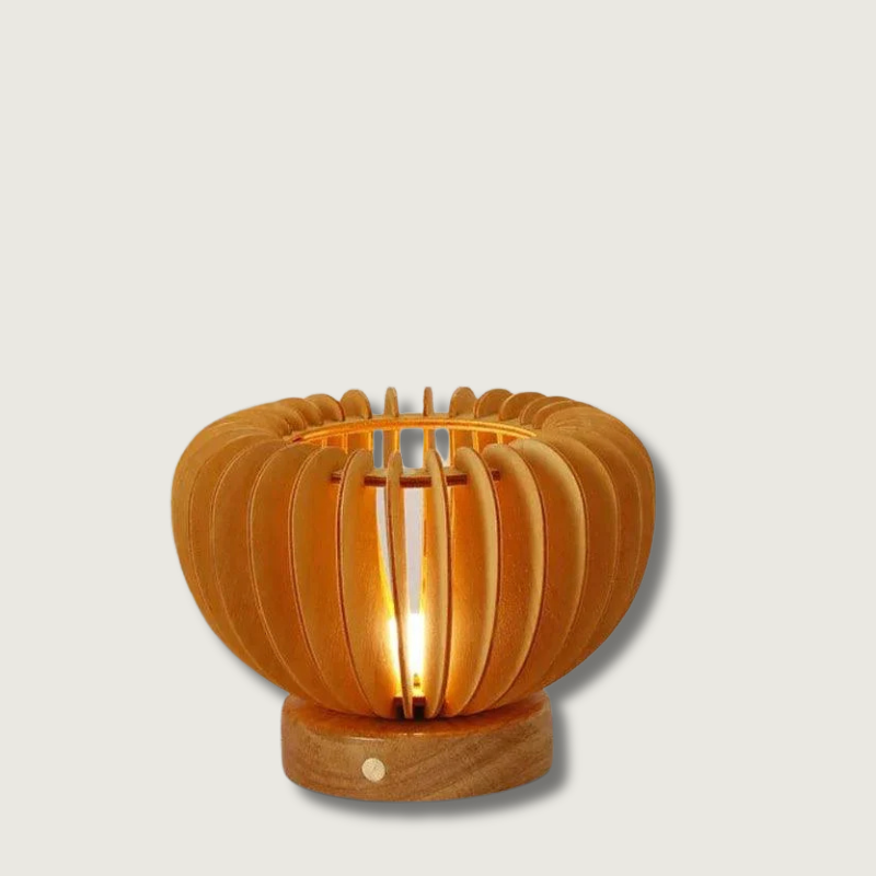 Flexible Wooden Table Lamp with Touch Controls