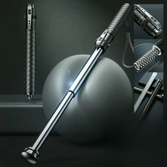 Automatic Self Defense Hiking Walking Stick with Anti-Slip Grip