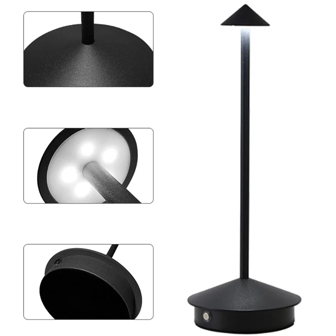 Portable Aluminum LED Table Lamp with Adjustable Brightness