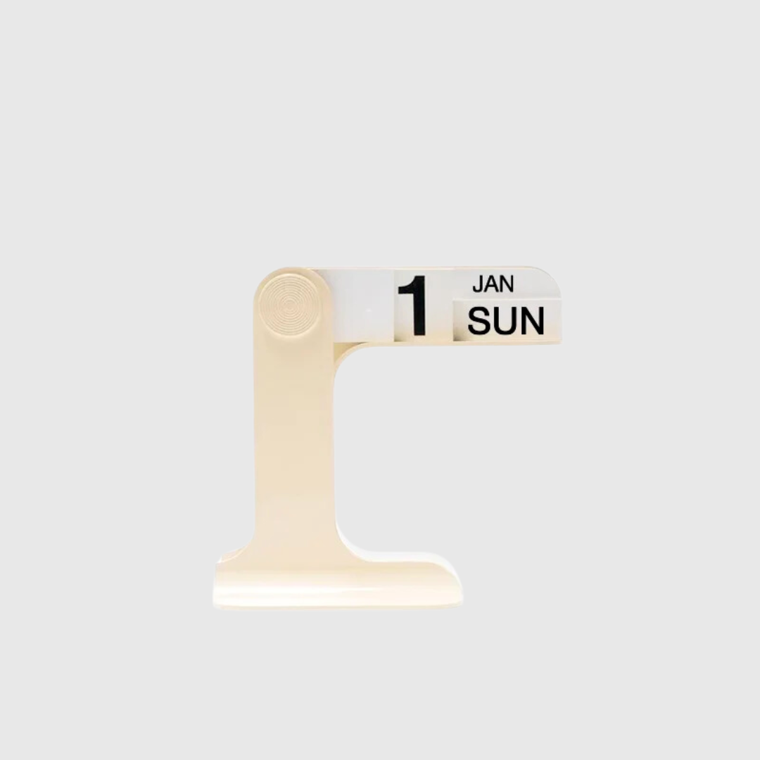 Modern Geometric Perpetual Calendar with Easy Date Adjustment