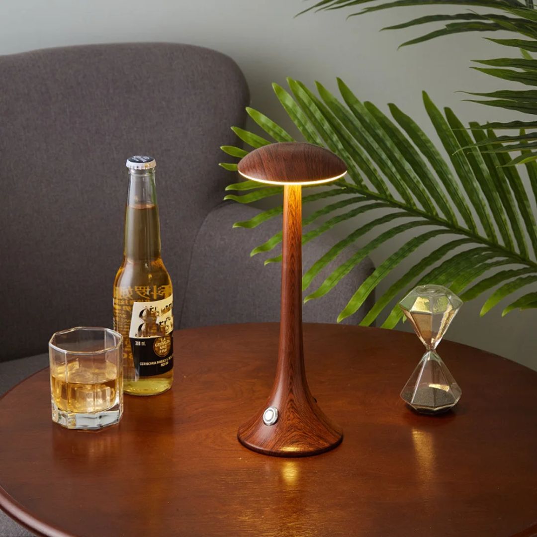 Rechargeable LED Mushroom Table Lamp with Touch Control