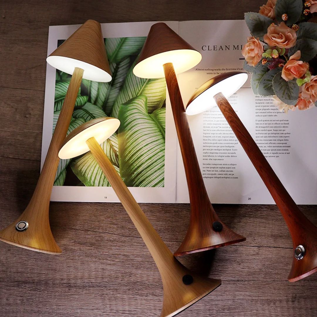 Rechargeable LED Mushroom Table Lamp with Touch Control