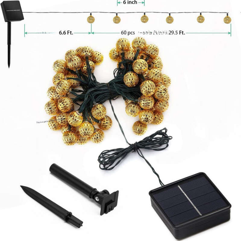 Moroccan Style Waterproof Solar String Lights