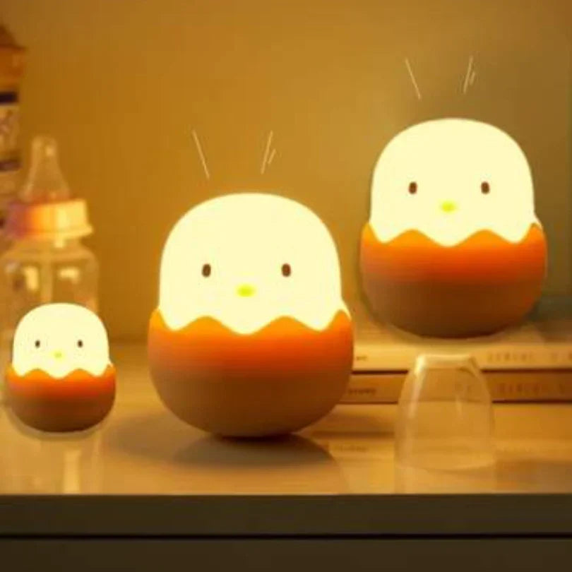 LED Egg Night Light for Kids - Cute Chick Design