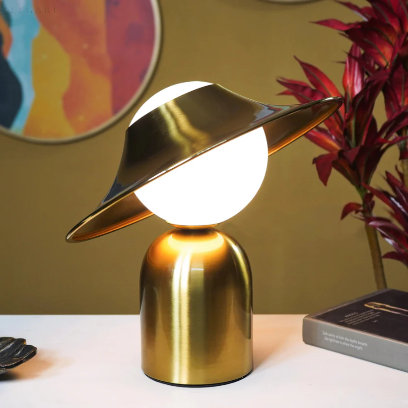 Gold Table Lamp with Elegant Design and Warm Illumination