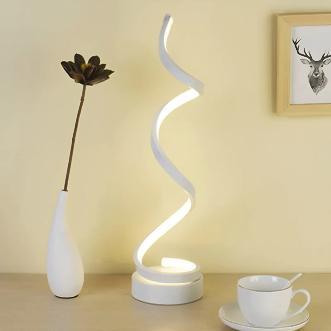 Dimmable Modern Spiral Table Lamp with Energy-Efficient LED