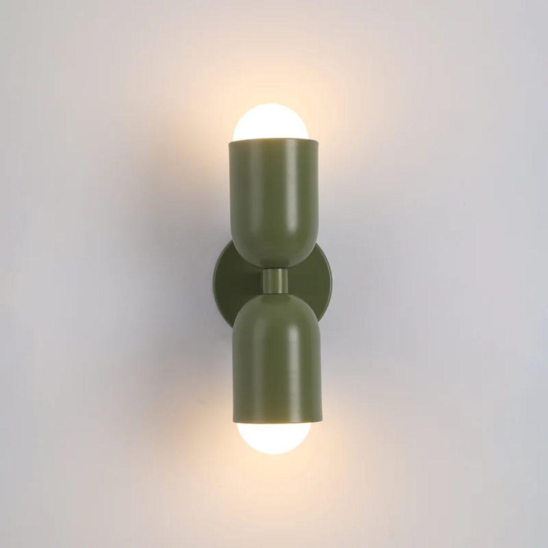 Double-Sided LED Wall Light in Colorful Metal Finish