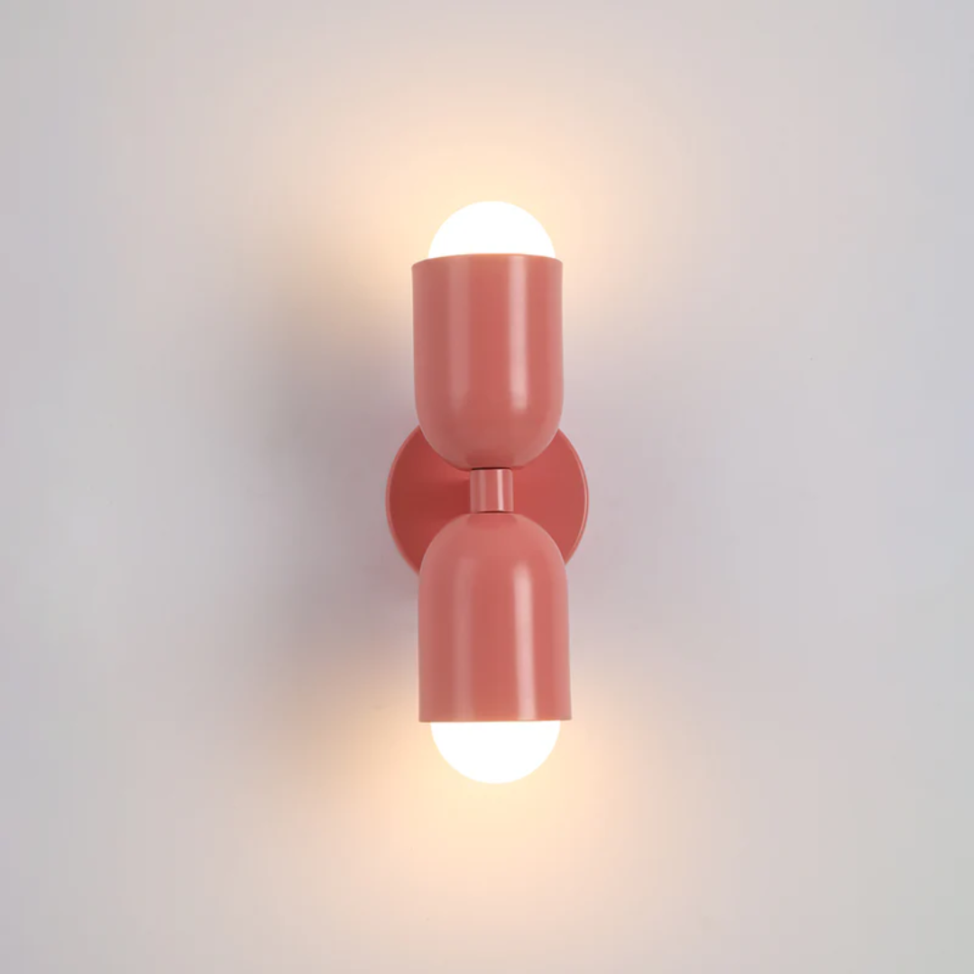 Double-Sided LED Wall Light in Colorful Metal Finish