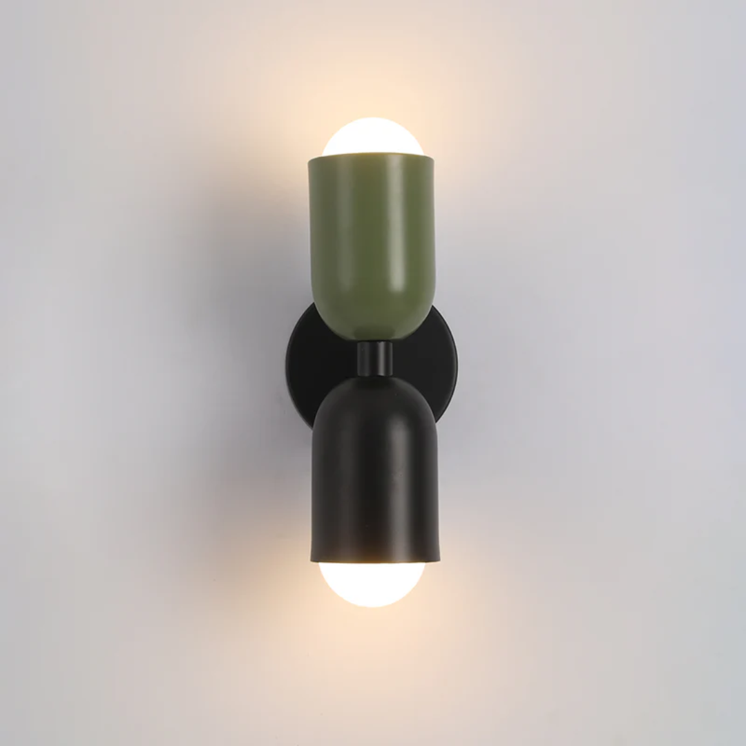Double-Sided LED Wall Light in Colorful Metal Finish