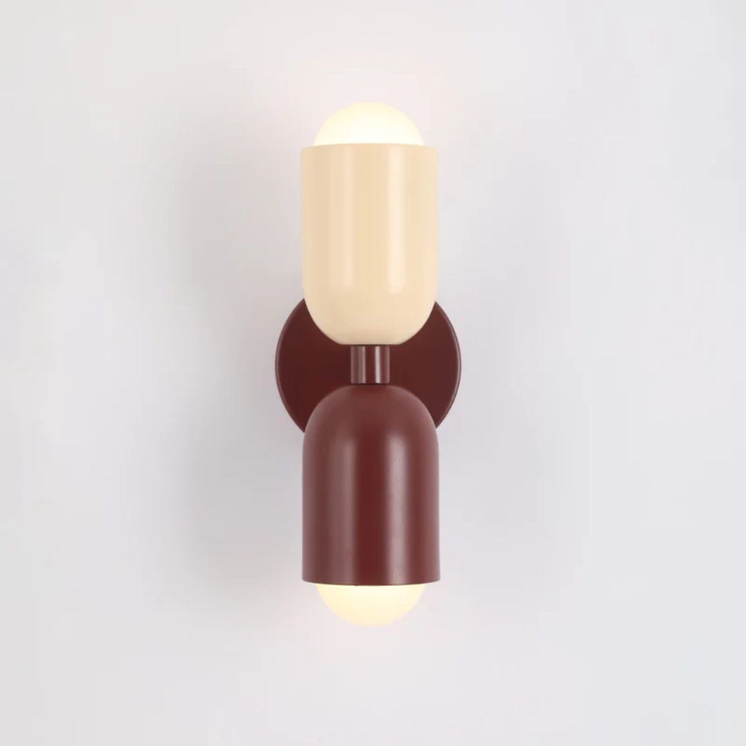 Double-Sided LED Wall Light in Colorful Metal Finish