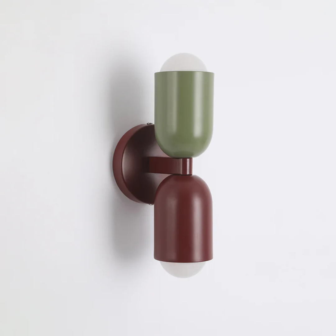 Double-Sided LED Wall Light in Colorful Metal Finish