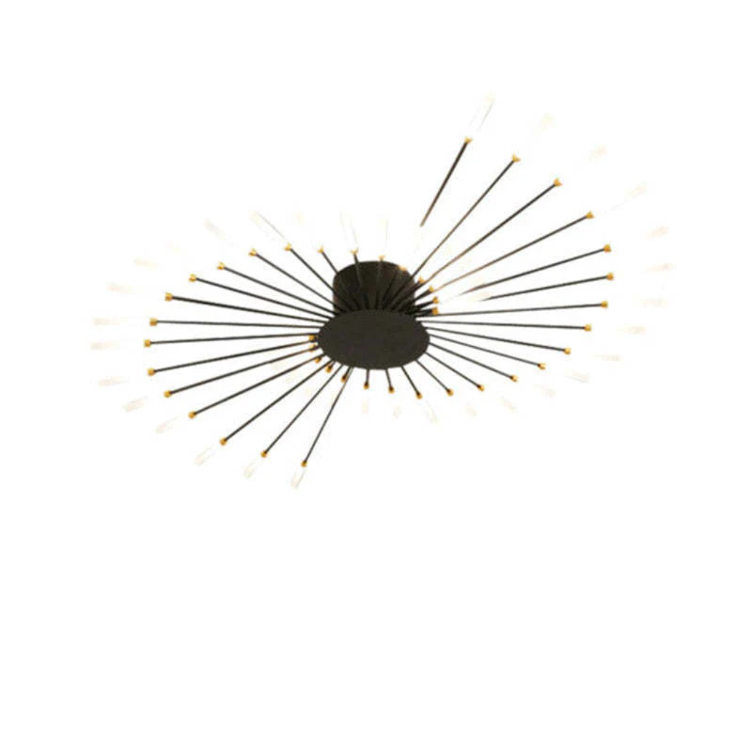 Modern 12-Light Ceiling Lamp with Metal and Acrylic Arms