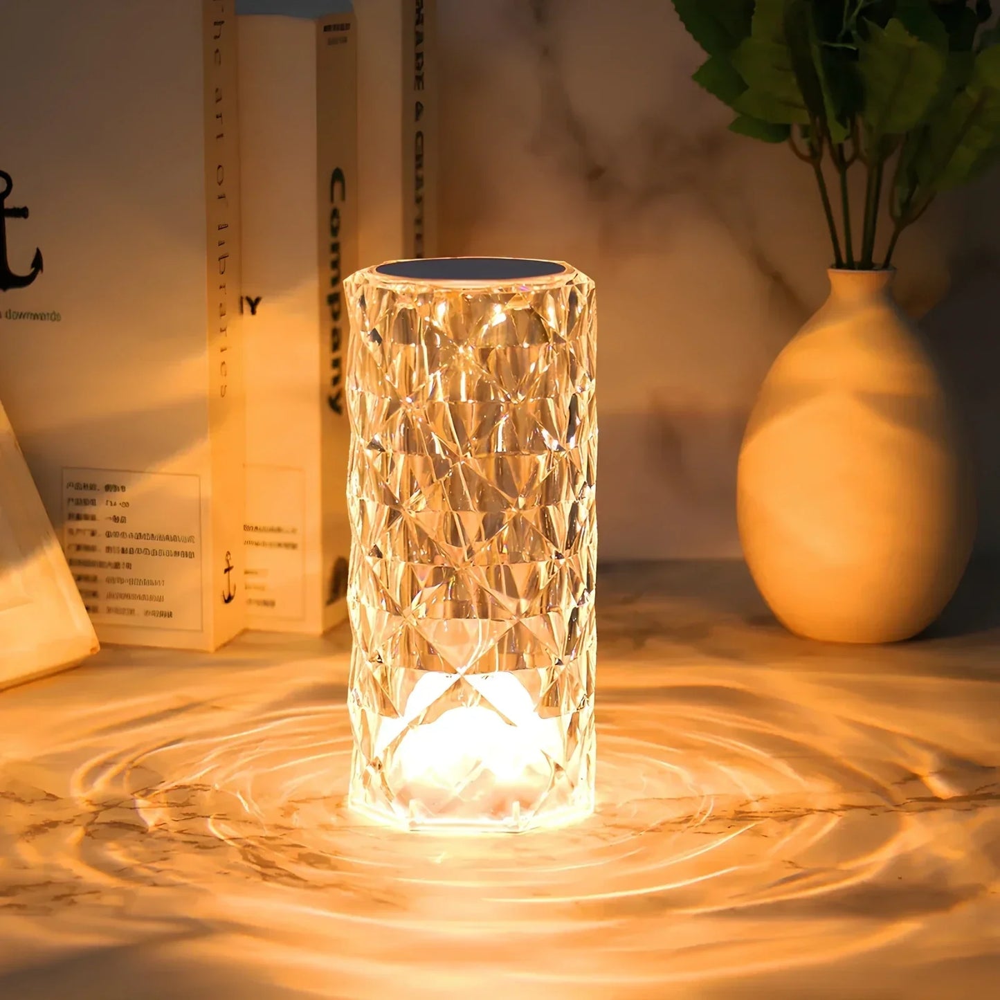 Crystal Touch Control Table Lamp with 16 Color Options