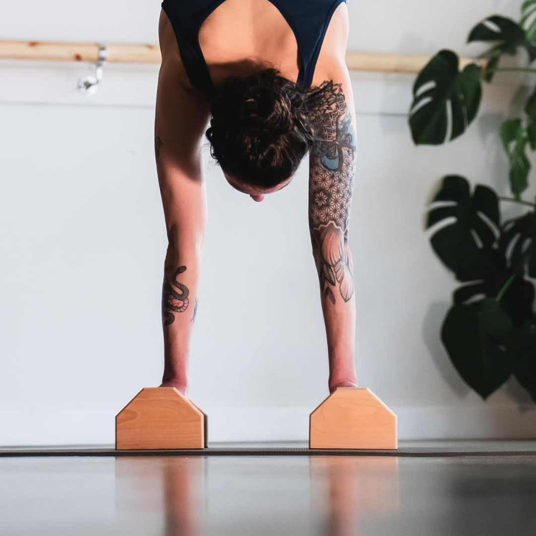 Wooden Push-Up Bars for Calisthenics - Non-Slip Ergonomic Stands