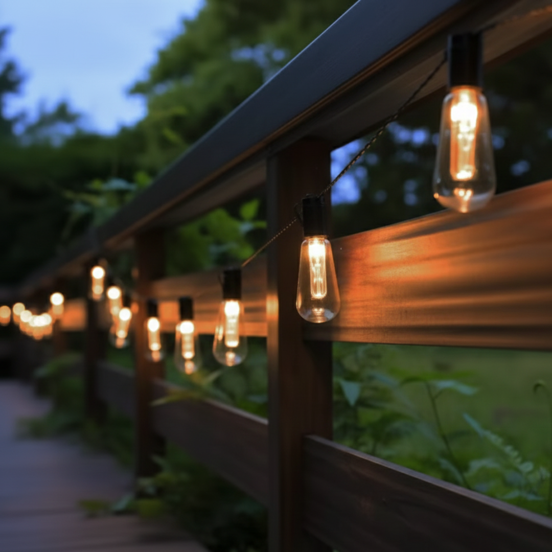 Solar-Powered Vintage LED Edison Garden Lights