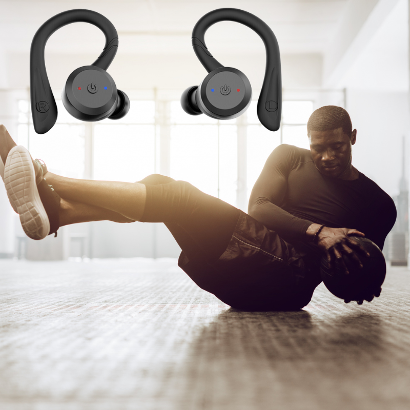 Waterproof Wireless Sport Earbuds with 20-Hour Battery Life and Bluetooth 5.0