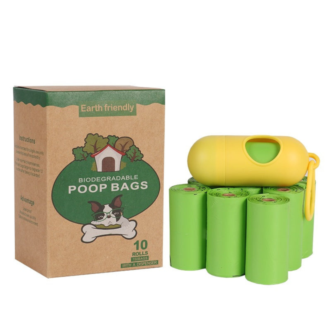 Biodegradable Poop Bags with Leak-Proof Dispenser - 120 Count