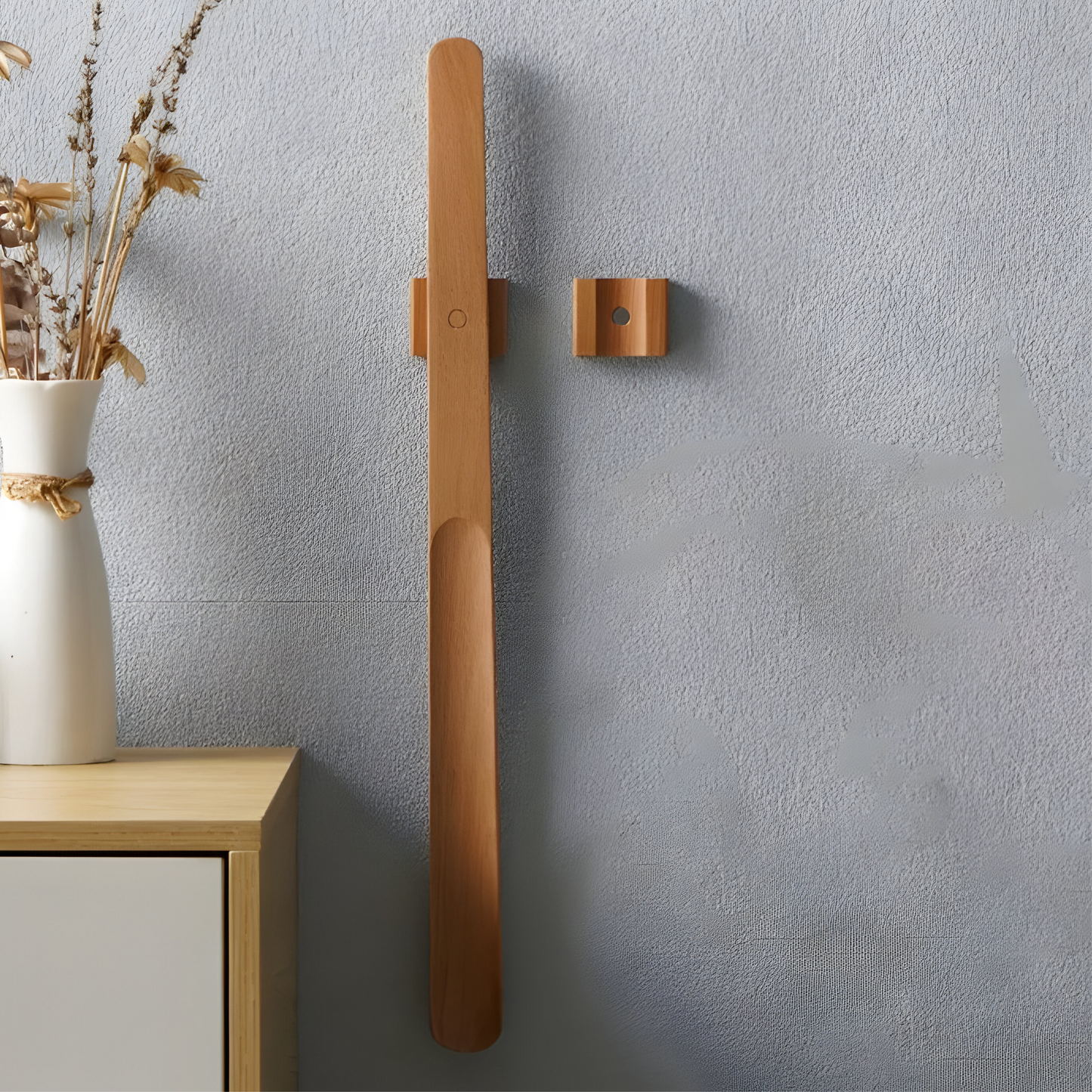 Magnetic Wooden Long Shoe Horn