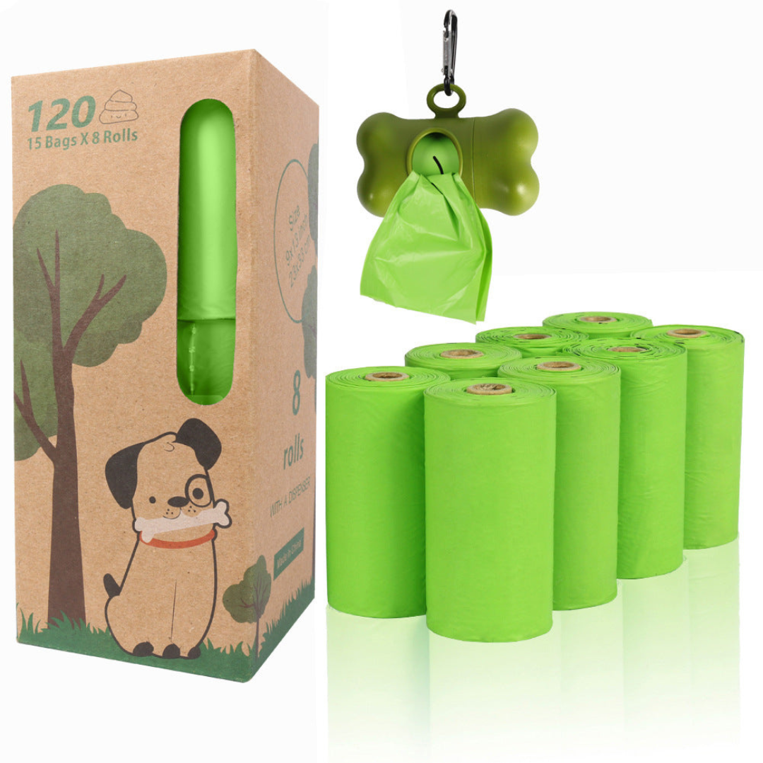 Biodegradable Poop Bags with Leak-Proof Dispenser - 120 Count