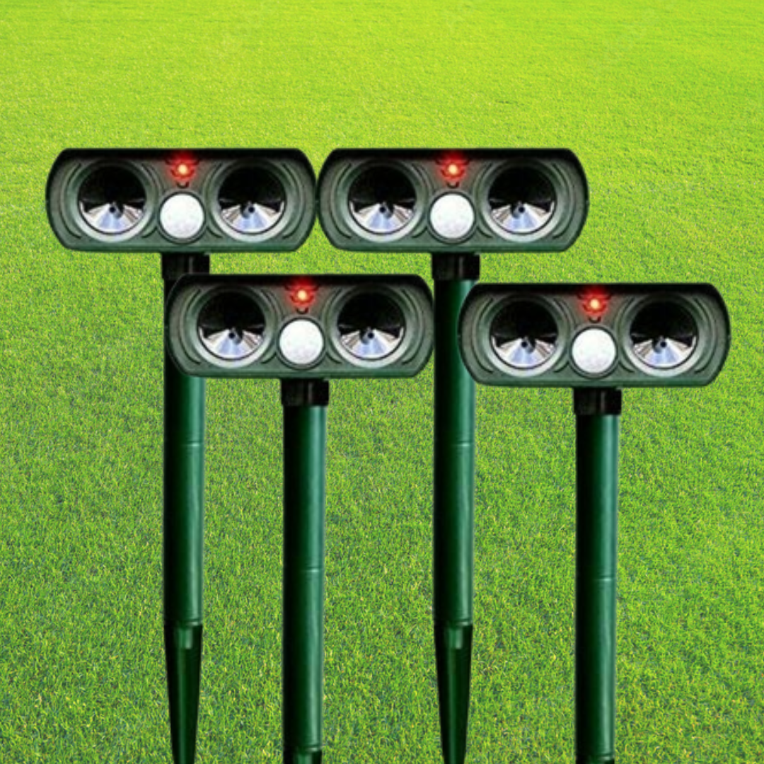 Solar Ultrasonic Animal Repeller with Motion Sensor for Outdoor Pest Control