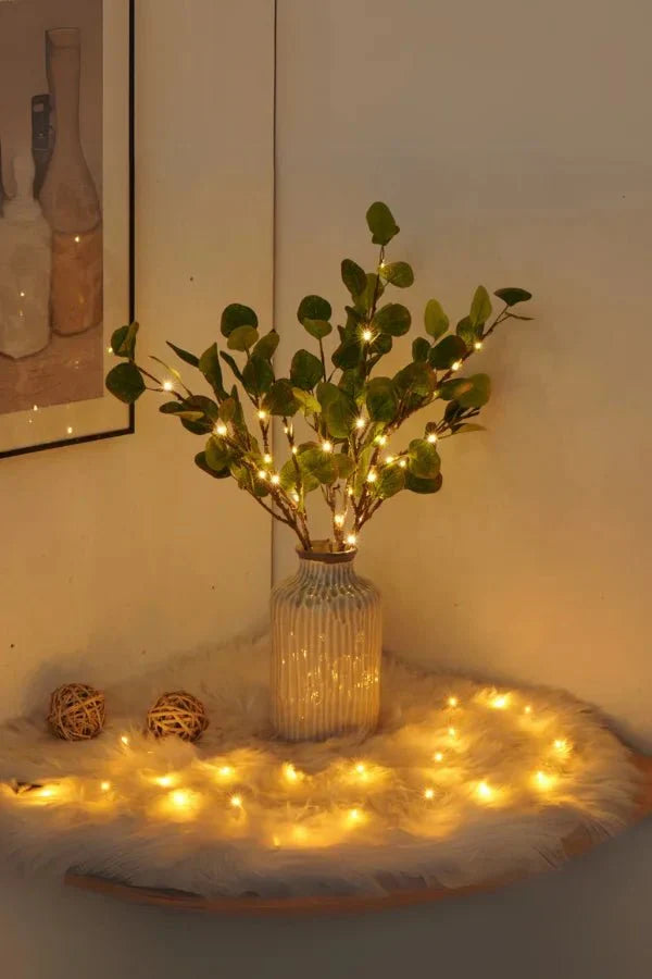 LED Flower Branch Lights - Battery-Powered Floral Table Decor